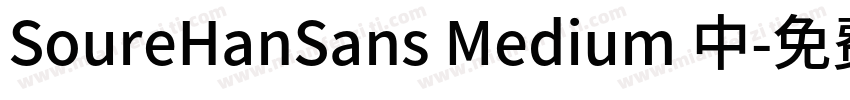 SoureHanSans Medium 中字体转换